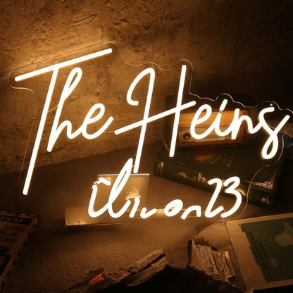 The Heins Est 9 3 23 Yellow Led Neon Sign - Shineneon
