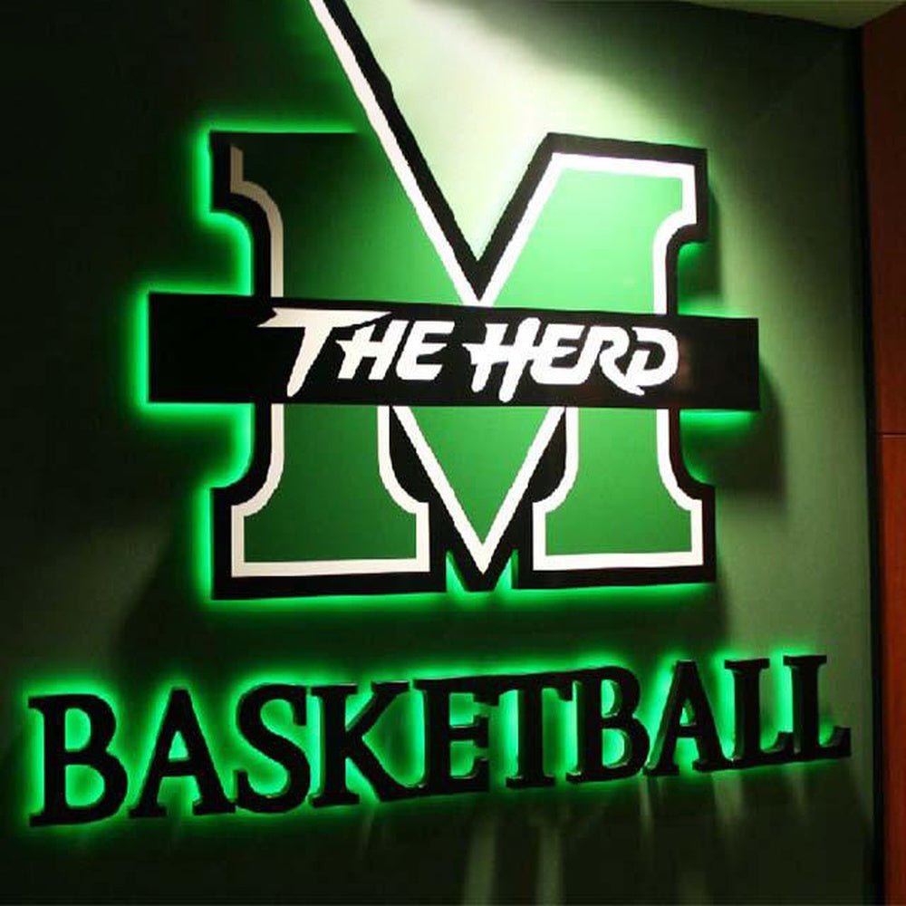 The Herd Basketball 3D Front And Back Lit Letters Metal Led Sign - Shineneon