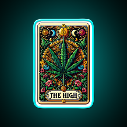 The High Hemp Inspired Green Leaf Led Neon Sign Rgb Color - Size and dimension reference
