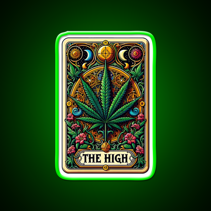 The High Hemp Inspired Green Leaf Led Neon Sign Rgb Color - LED neon sign view 8