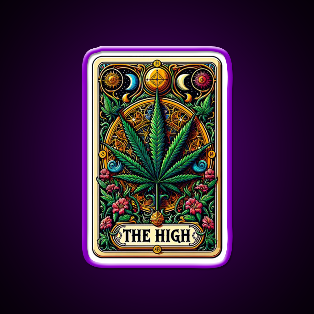 The High Hemp Inspired Green Leaf Led Neon Sign Rgb Color - LED neon sign view 9