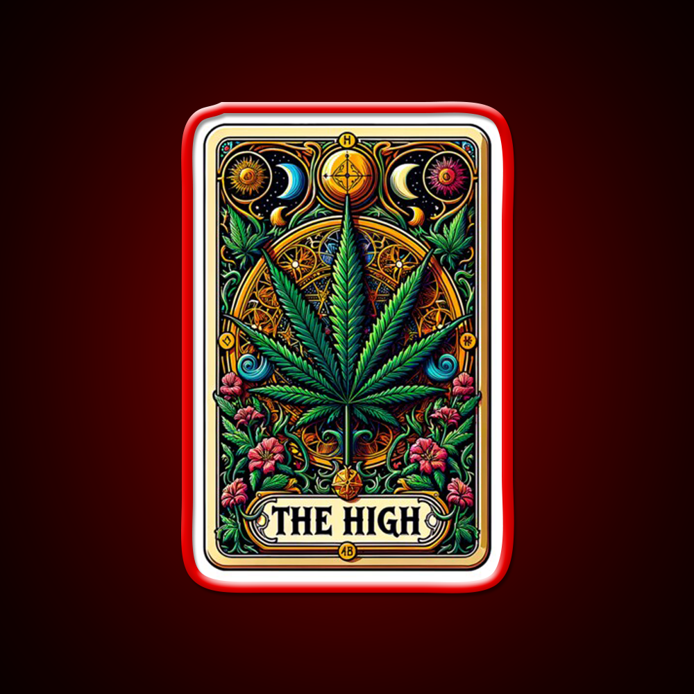 The High Hemp Inspired Green Leaf Led Neon Sign Rgb Color - LED neon sign view 10