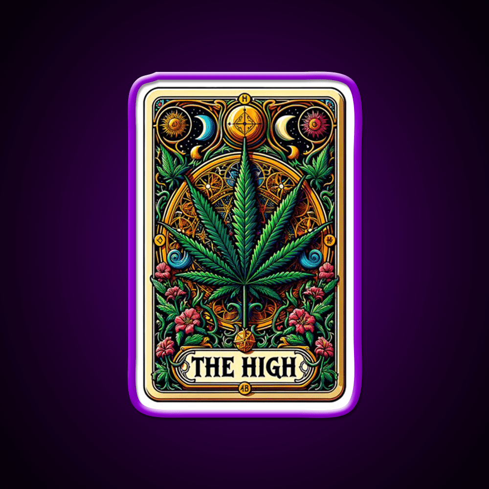 The High Hemp Inspired Green Leaf Led Neon Sign Rgb Color - Shineneon