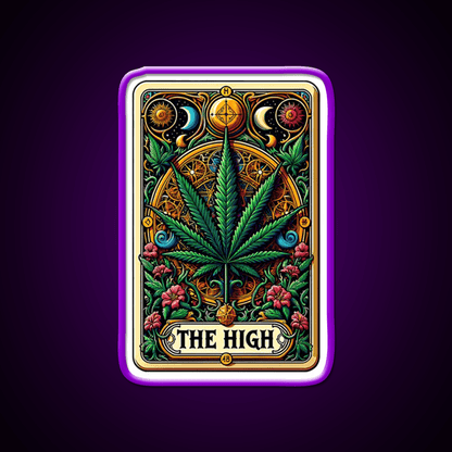 The High Hemp Inspired Green Leaf Led Neon Sign Rgb Color - Shineneon