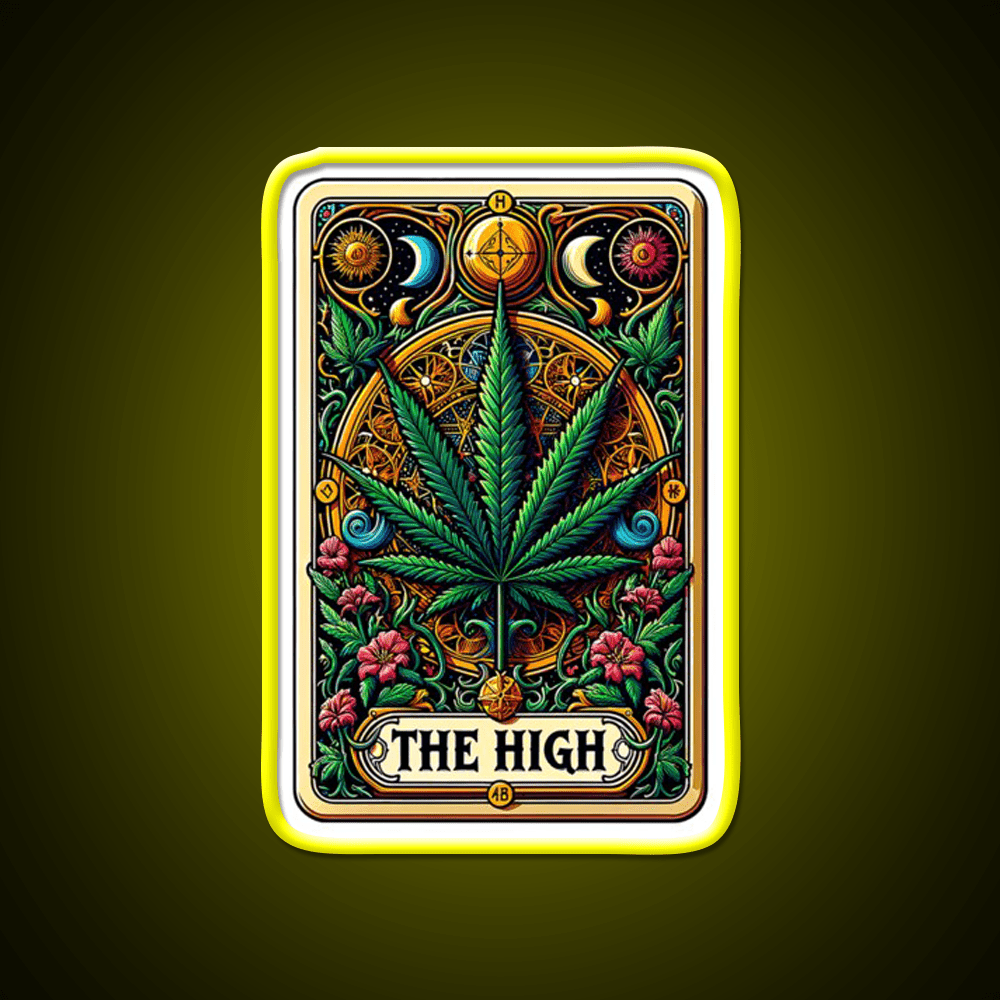 The High Hemp Inspired Green Leaf Led Neon Sign Rgb Color - Shineneon