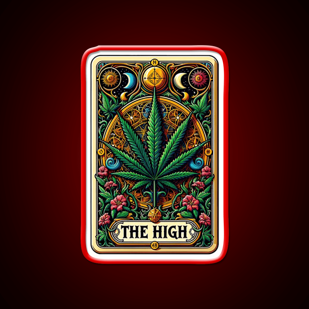 The High Hemp Inspired Green Leaf Led Neon Sign Rgb Color - Shineneon