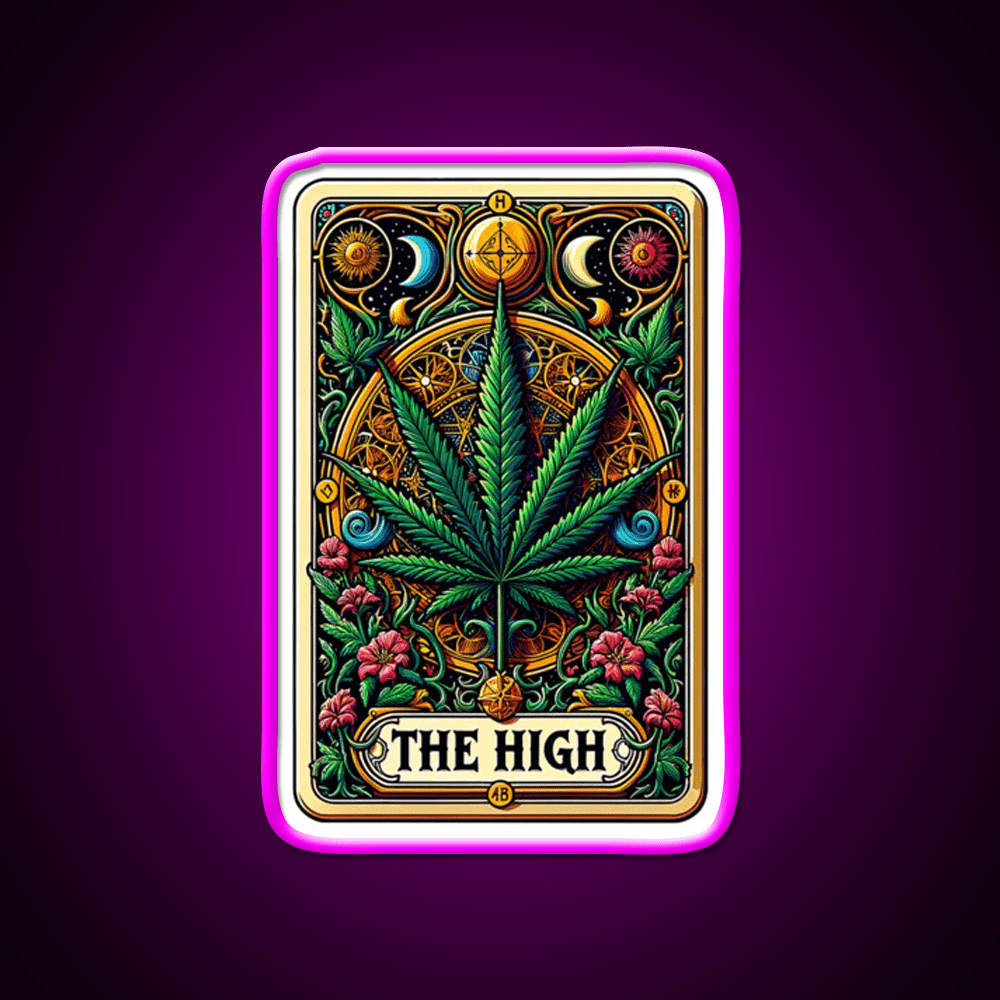 The High Hemp Inspired Green Leaf Led Neon Sign Rgb Color - Shineneon