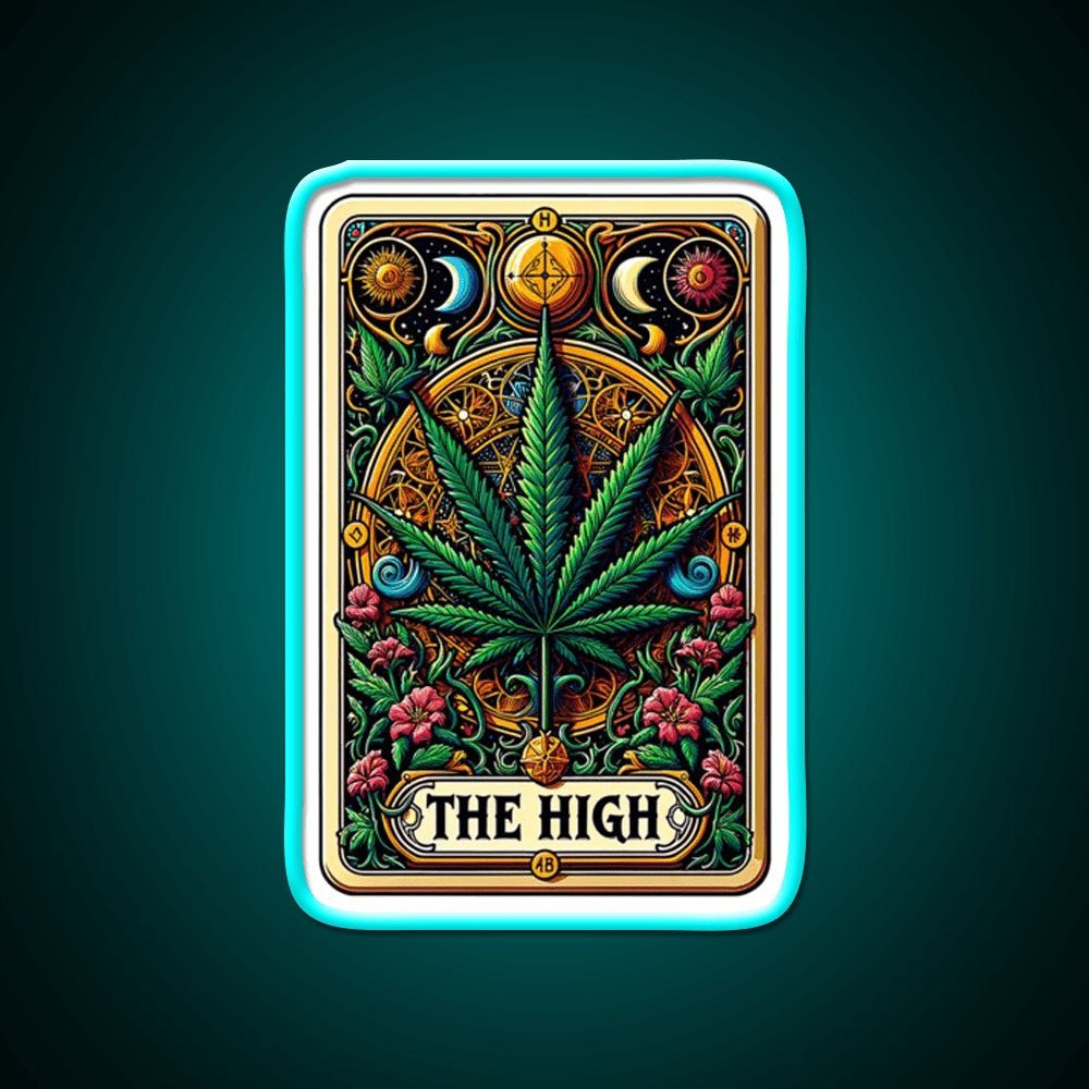 The High Hemp Inspired Green Leaf Led Neon Sign Rgb Color - Shineneon