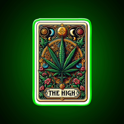 The High Hemp Inspired Green Leaf Led Neon Sign Rgb Color - Shineneon