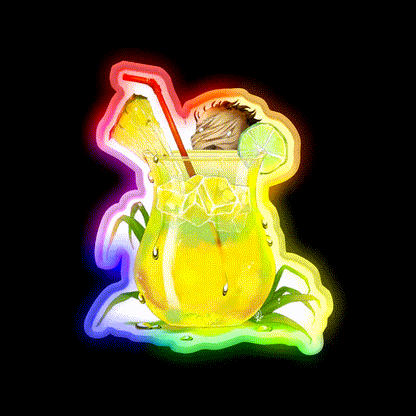 The Hilbillys Twisted Juice Cocktail Bar Decor Led Neon Sign Rgb Color - LED neon sign close-up detail