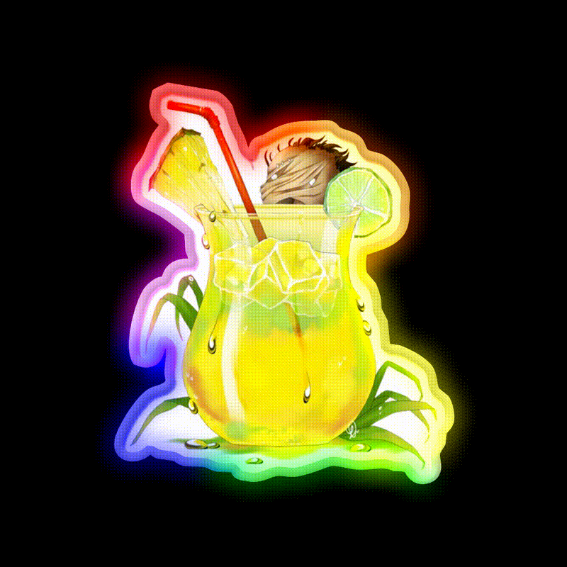 The Hilbillys Twisted Juice Cocktail Bar Decor Led Neon Sign Rgb Color - LED neon sign close-up detail