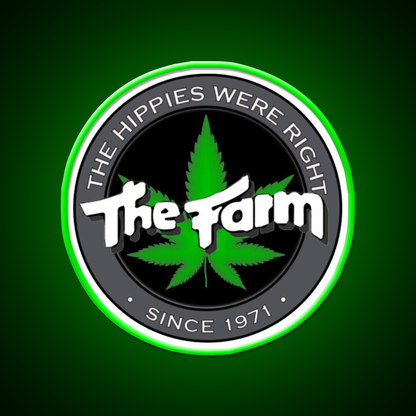 The Hippies Were Right Hemp Inspired Green Leaf Led Neon Sign Rgb Color - LED neon sign view 8