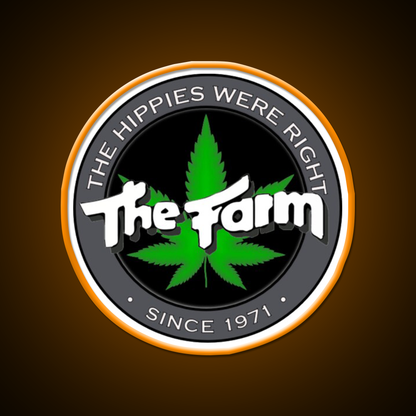 The Hippies Were Right Hemp Inspired Green Leaf Led Neon Sign Rgb Color - LED neon sign view 6