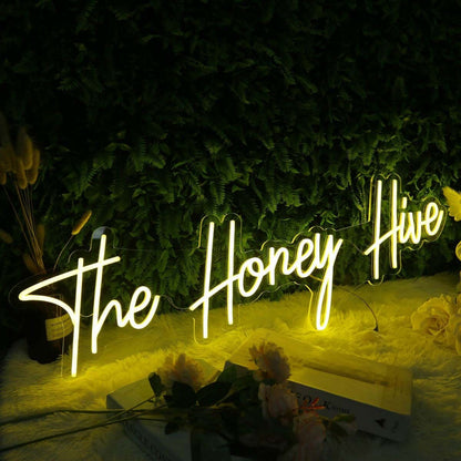 The Honey Hive Yellow Led Neon Sign | Shineneon