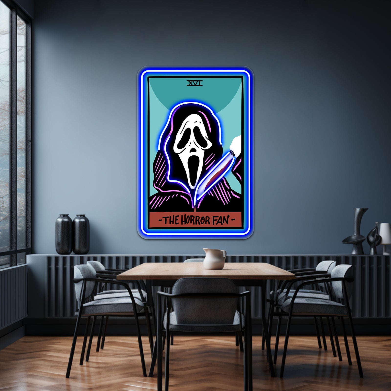 The Horror Fan Tarot Card Neon Sign Artwork For Led Signs For Room | Shineneon