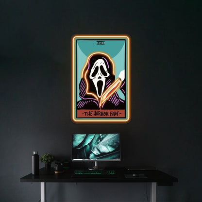 The Horror Fan Tarot Card Neon Sign Artwork For Led Signs For Room