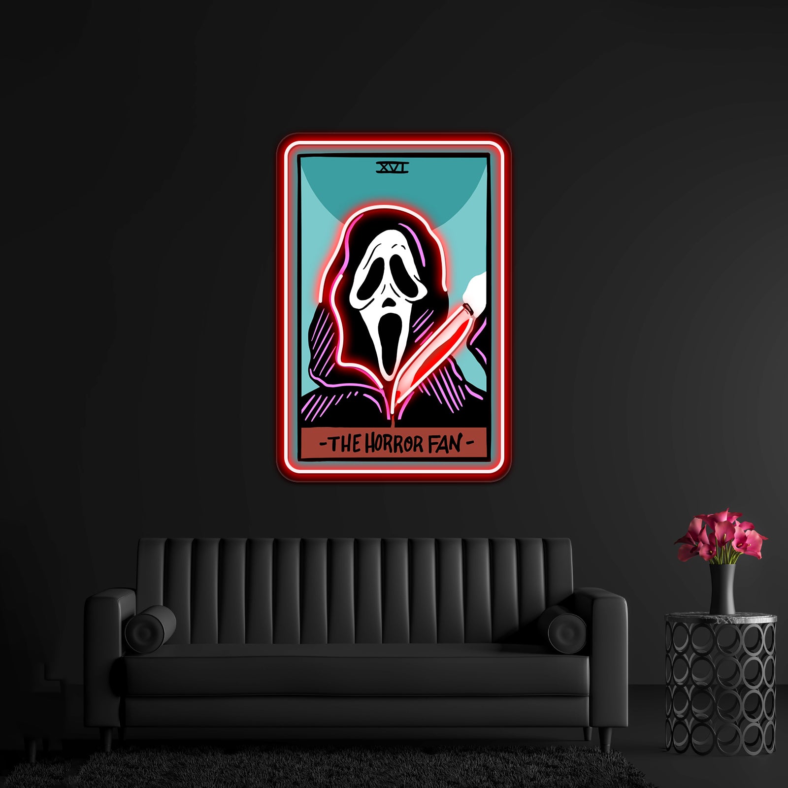The Horror Fan Tarot Card Neon Sign Artwork For Led Signs For Room | Shineneon