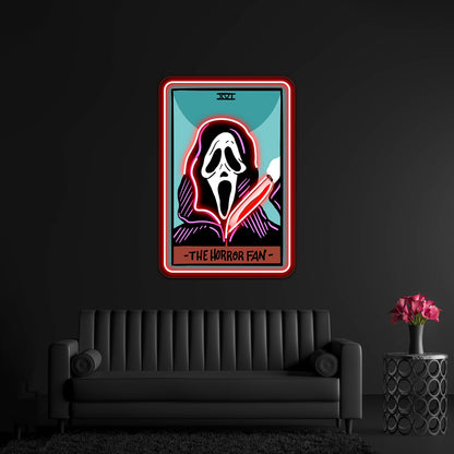 The Horror Fan Tarot Card Neon Sign Artwork For Led Signs For Room