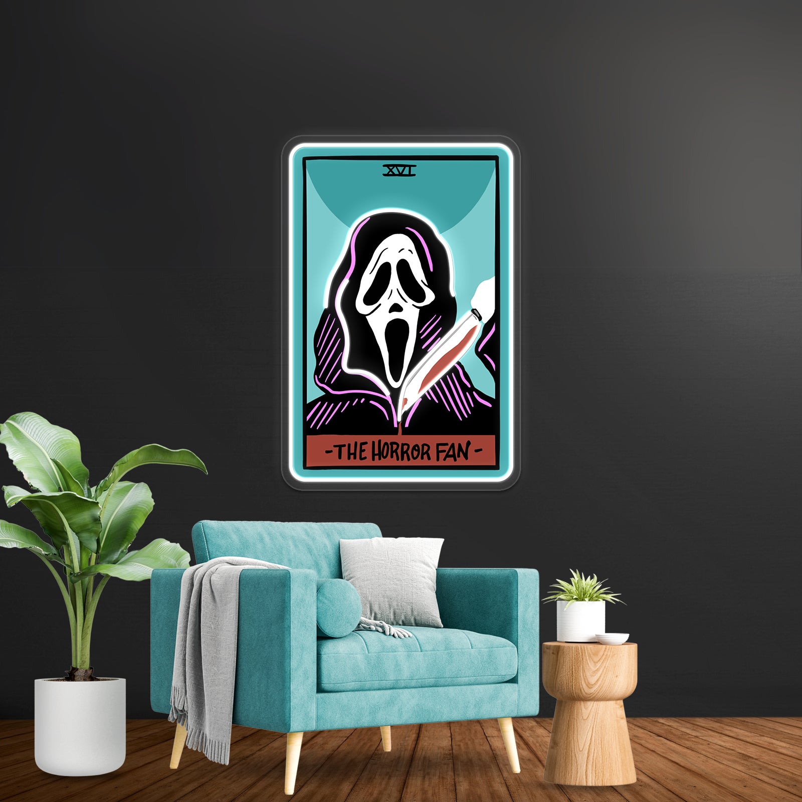 The Horror Fan Tarot Card Neon Sign Artwork For Led Signs For Room | Shineneon