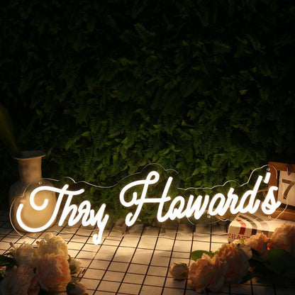 The Howards Yellow Led Neon Sign - Shineneon