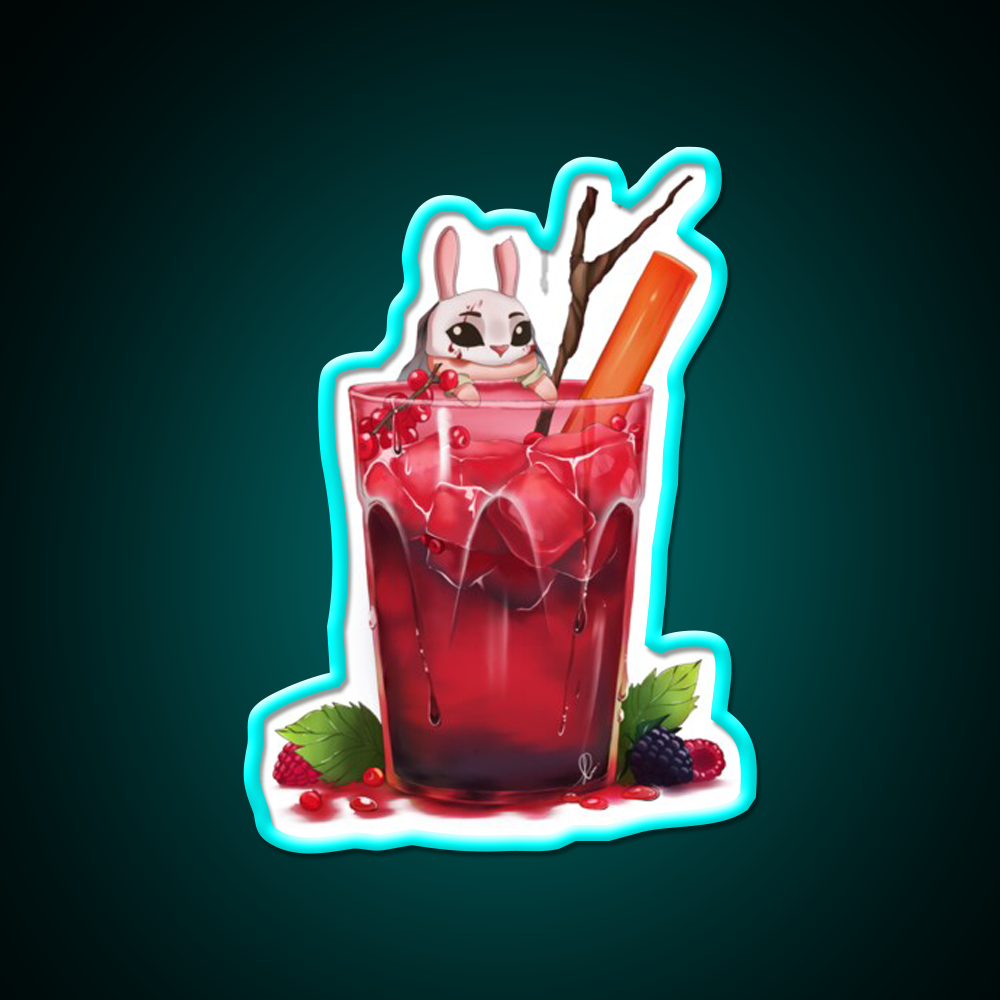 The Huntresss Wild Berries Drink Cocktail Bar Decor Led Neon Sign Rgb Color - Size and dimension reference