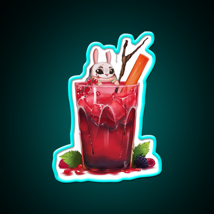 The Huntresss Wild Berries Drink Cocktail Bar Decor Led Neon Sign Rgb Color - Size and dimension reference
