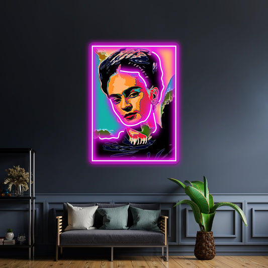 The Iconic Lady Artwork Personalized Neon Signs