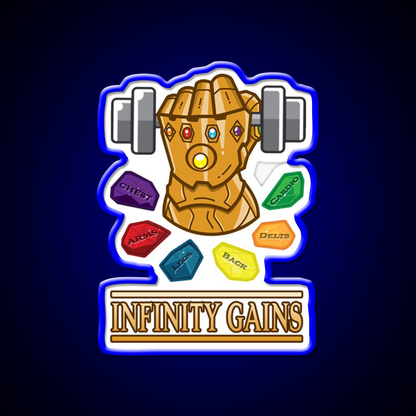 The Infinity Gaintlet Gym Fitness Led Neon Sign Rgb Color