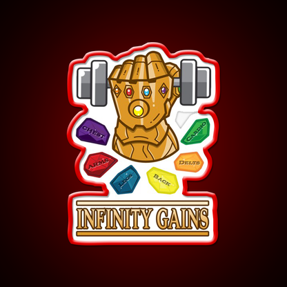 The Infinity Gaintlet Gym Fitness Led Neon Sign Rgb Color