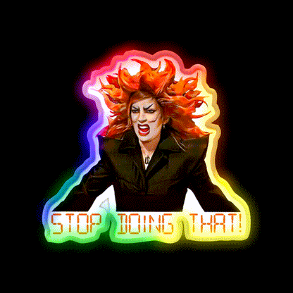 The It Crowd Aunt Irma Barber Shop Haircut Led Neon Sign - LED neon sign close-up detail
