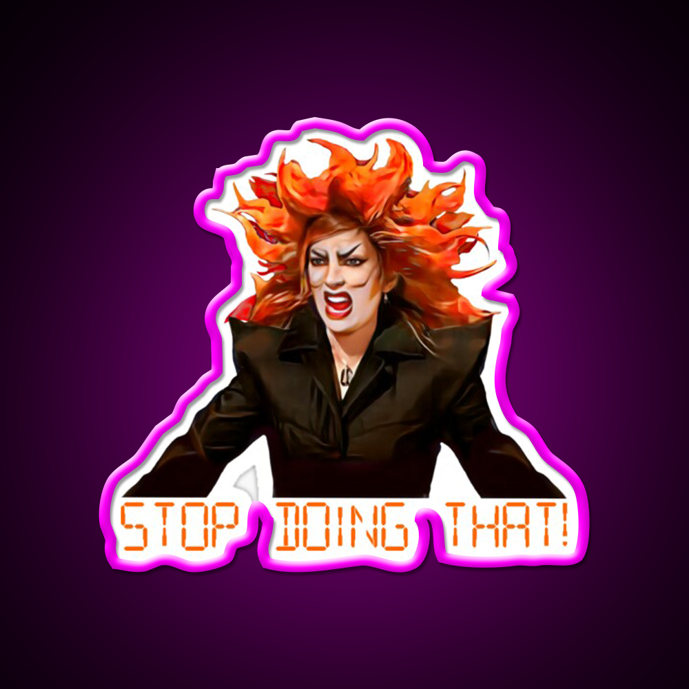 The It Crowd Aunt Irma Barber Shop Haircut Led Neon Sign - Neon sign mounted on wall in room
