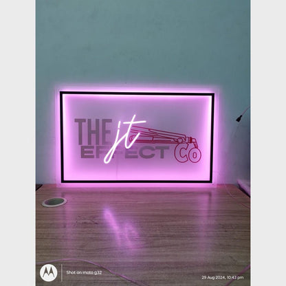 The It Effect Co Acrylic Business Logo Sign - Shineneon