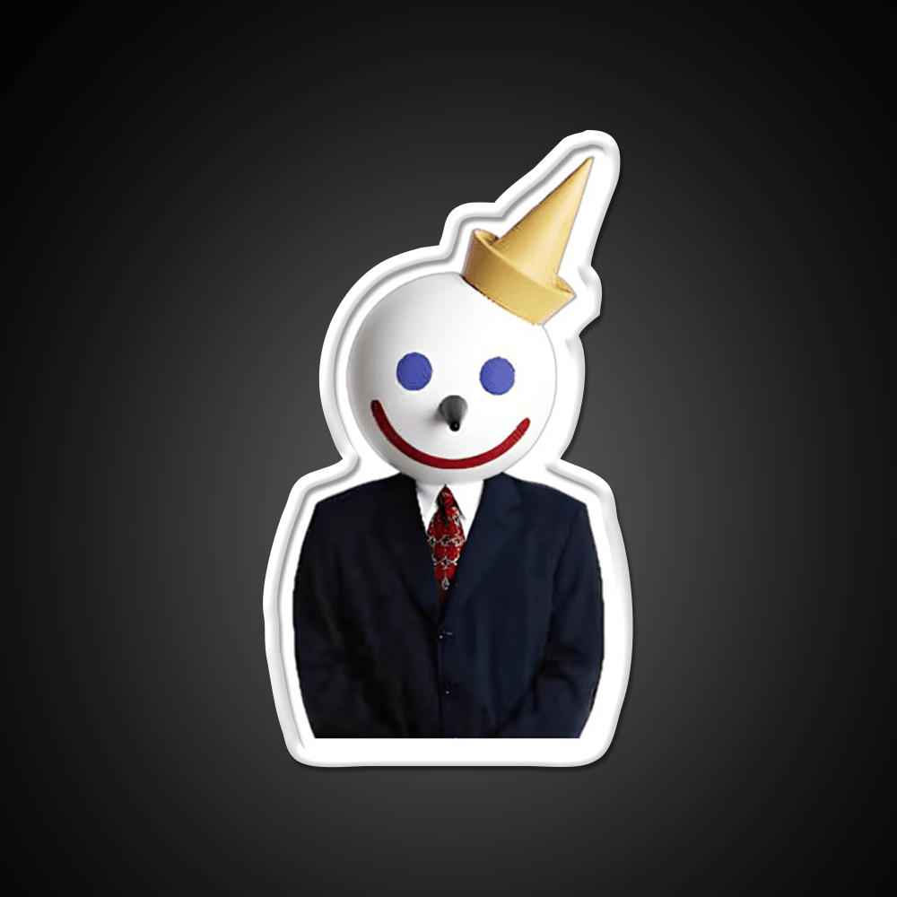 The Jack In The Box Man Creepy Fast Food Led Neon Sign For Burger Place Rgb Color - Shineneon