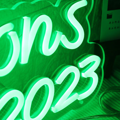 The Jacksons Est 2023 Green Led Neon Sign - Shineneon