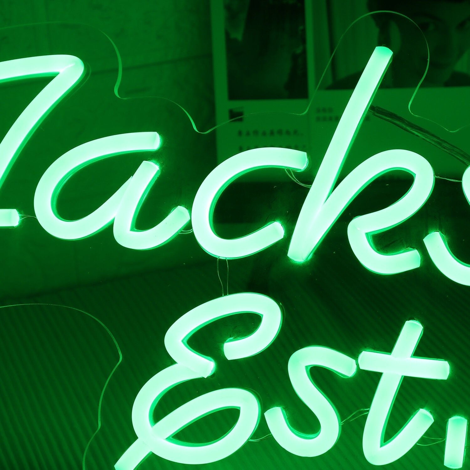 The Jacksons Est 2023 Green Led Neon Sign - Shineneon