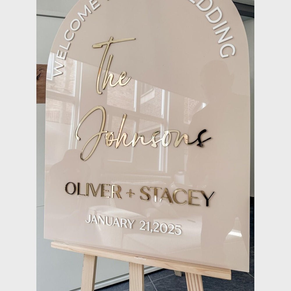 The Johnsons Wedding Acrylic Business Logo Sign - Shineneon