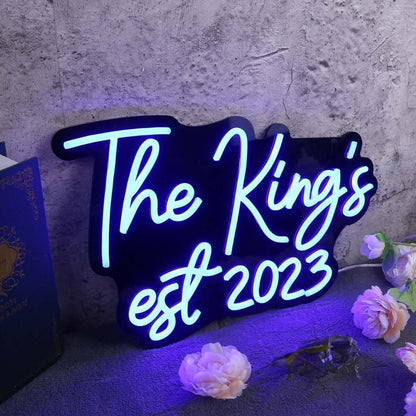 The Kings Est 2023 Blue Led Neon Sign - Shineneon