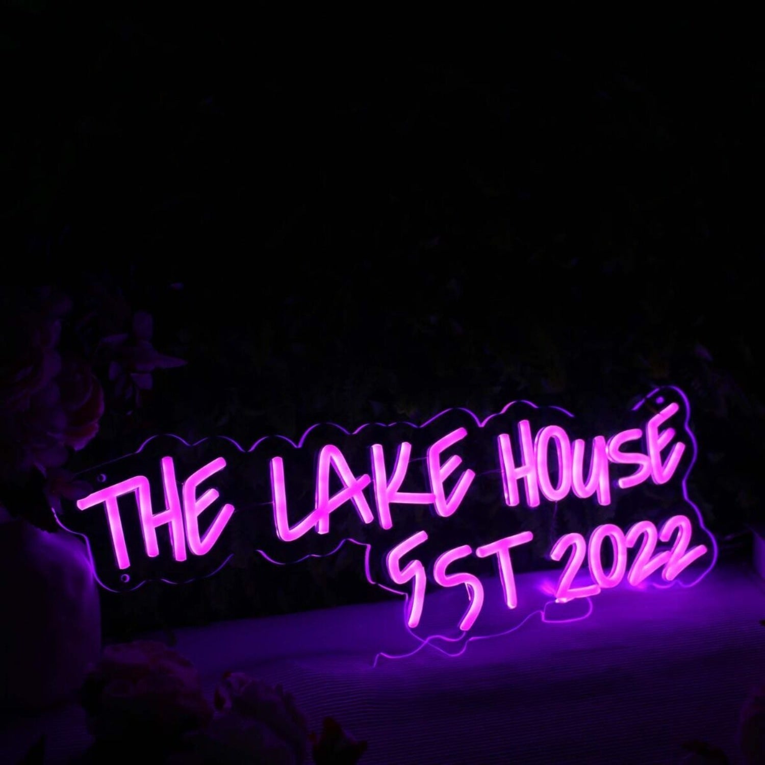 The Lake House Est 2022 Pink Led Neon Sign - Shineneon