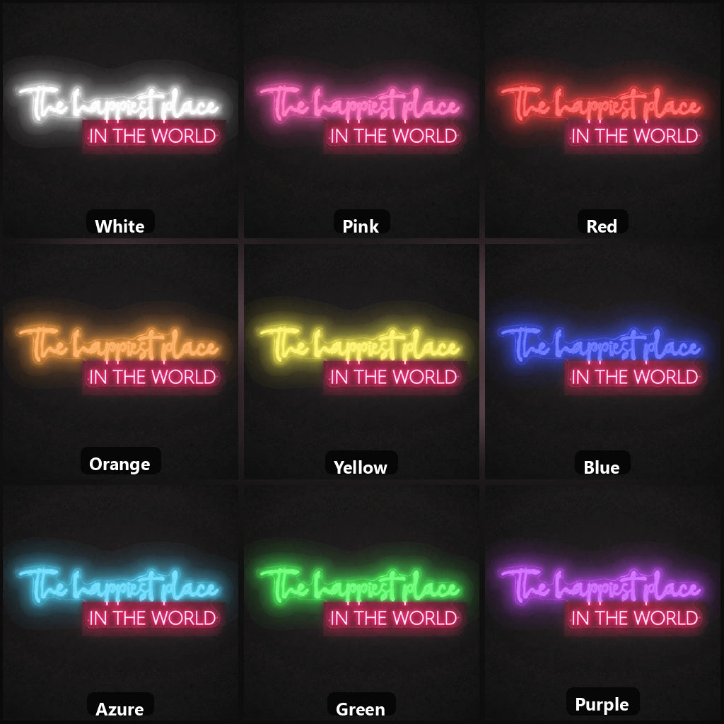 The Largest Place LED Neon Sign color grid
