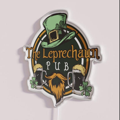 The Leprechaun Pub Irish Shield Design Rgb Led Neon Sign - Shineneon