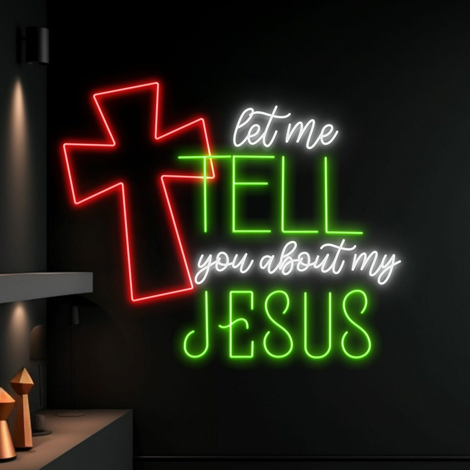 The Let Me Tell You About My Jesus Led Neon Sign | Shineneon