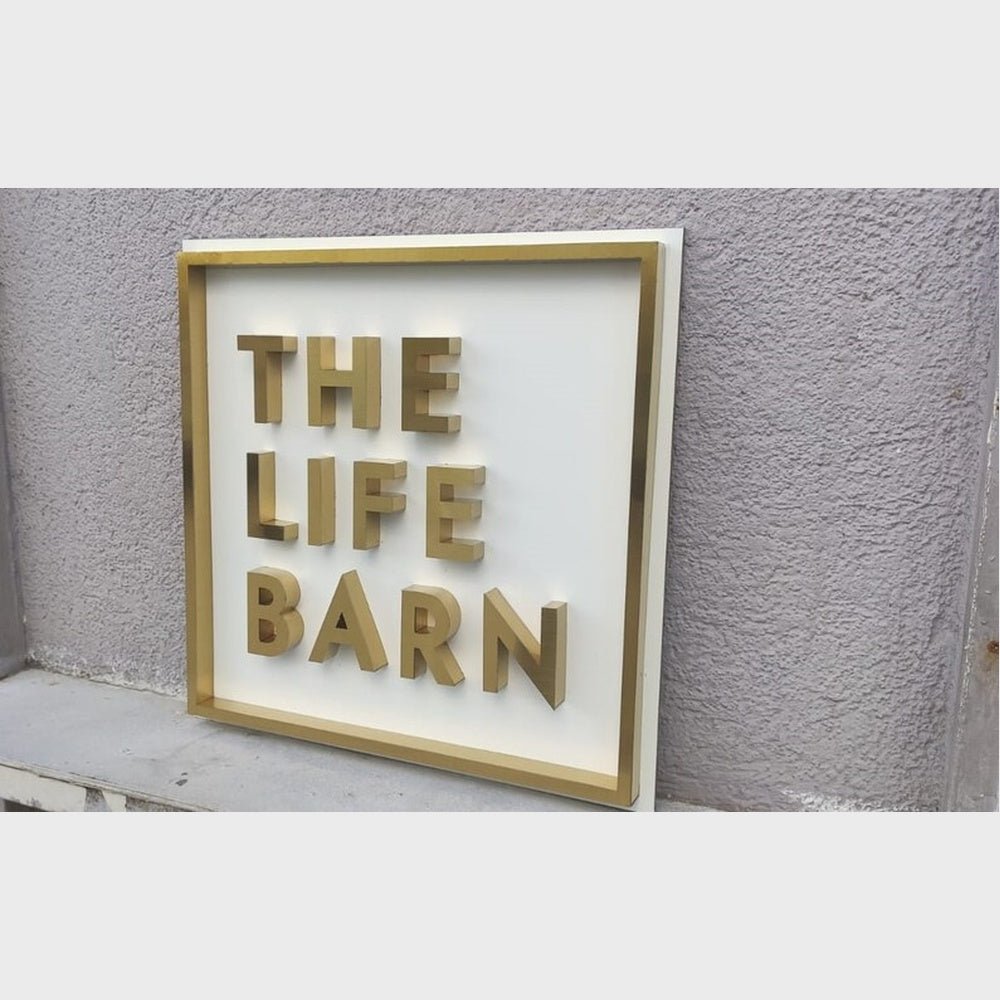 The Life Barn 3D Backlit Channel Letters Led Light Sign - Shineneon