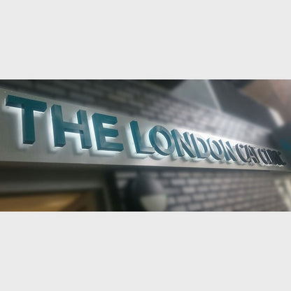 The London Cat Clinic 3D Backlit Channel Letters Led Light Sign - Shineneon