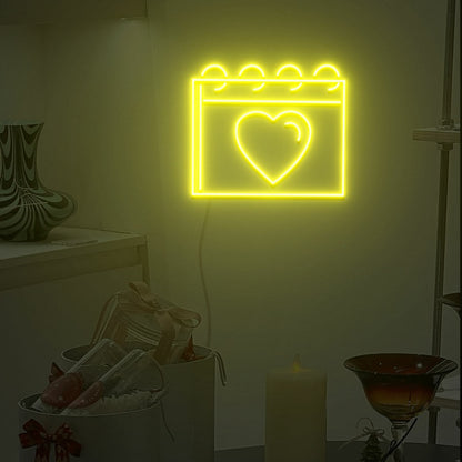 The Love Calendar Neon Sign For Wedding Bar Party Decoration | Shineneon