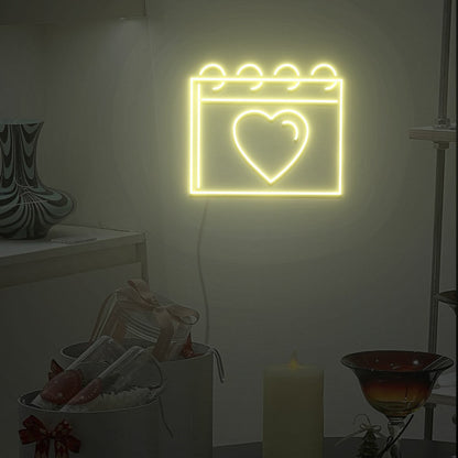 The Love Calendar Neon Sign For Wedding Bar Party Decoration | Shineneon