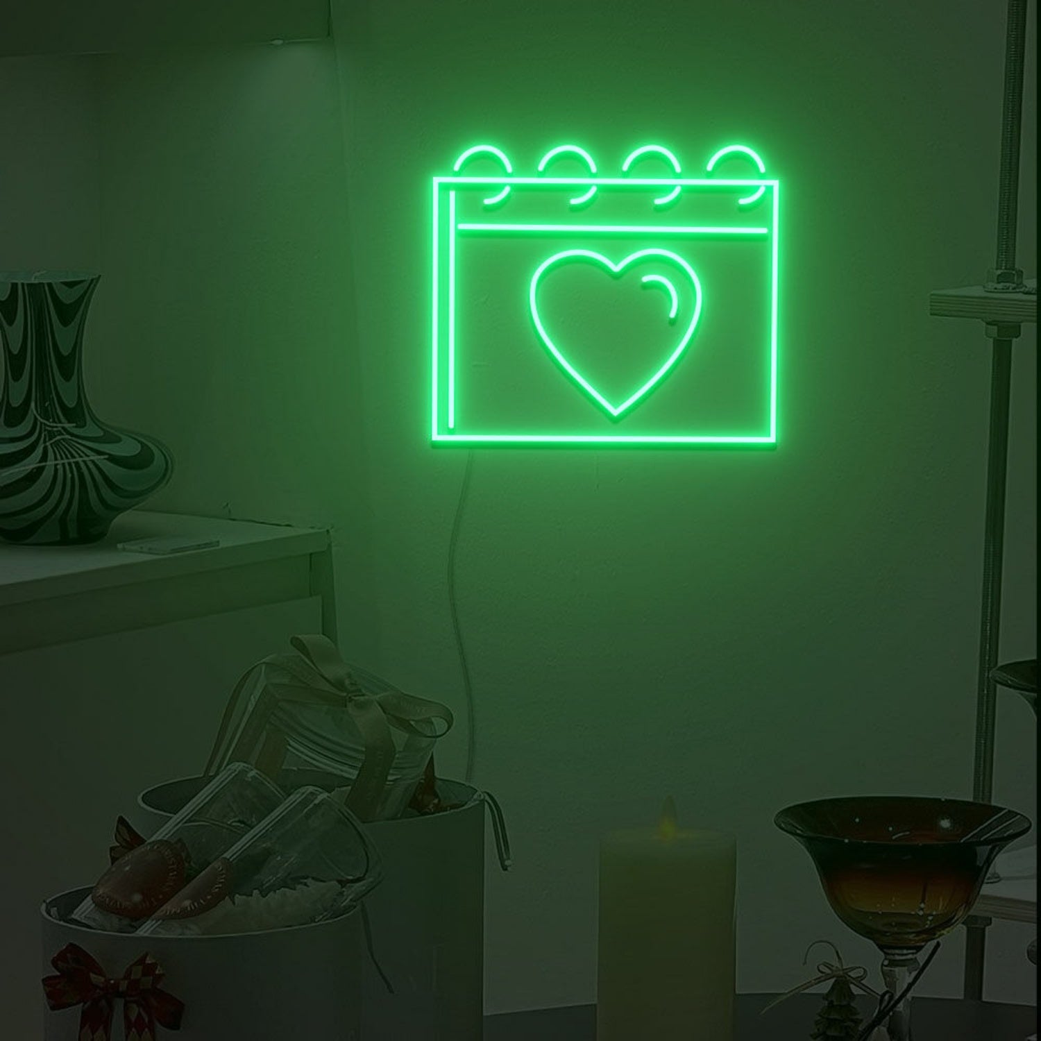 The Love Calendar Neon Sign For Wedding Bar Party Decoration | Shineneon