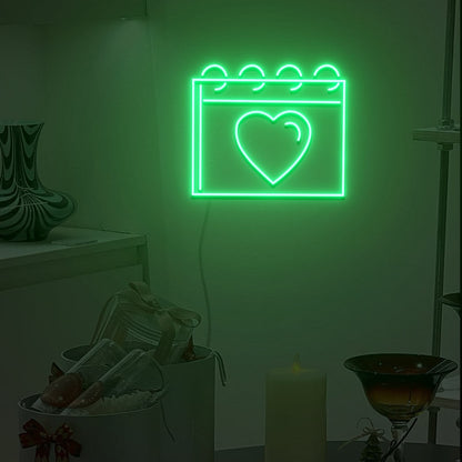 The Love Calendar Neon Sign For Wedding Bar Party Decoration | Shineneon