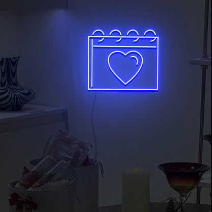 The Love Calendar Neon Sign For Wedding Bar Party Decoration | Shineneon