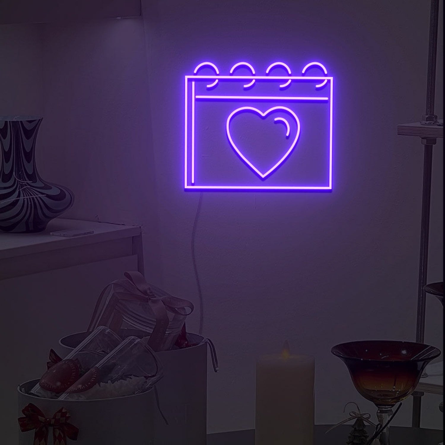 The Love Calendar Neon Sign For Wedding Bar Party Decoration | Shineneon