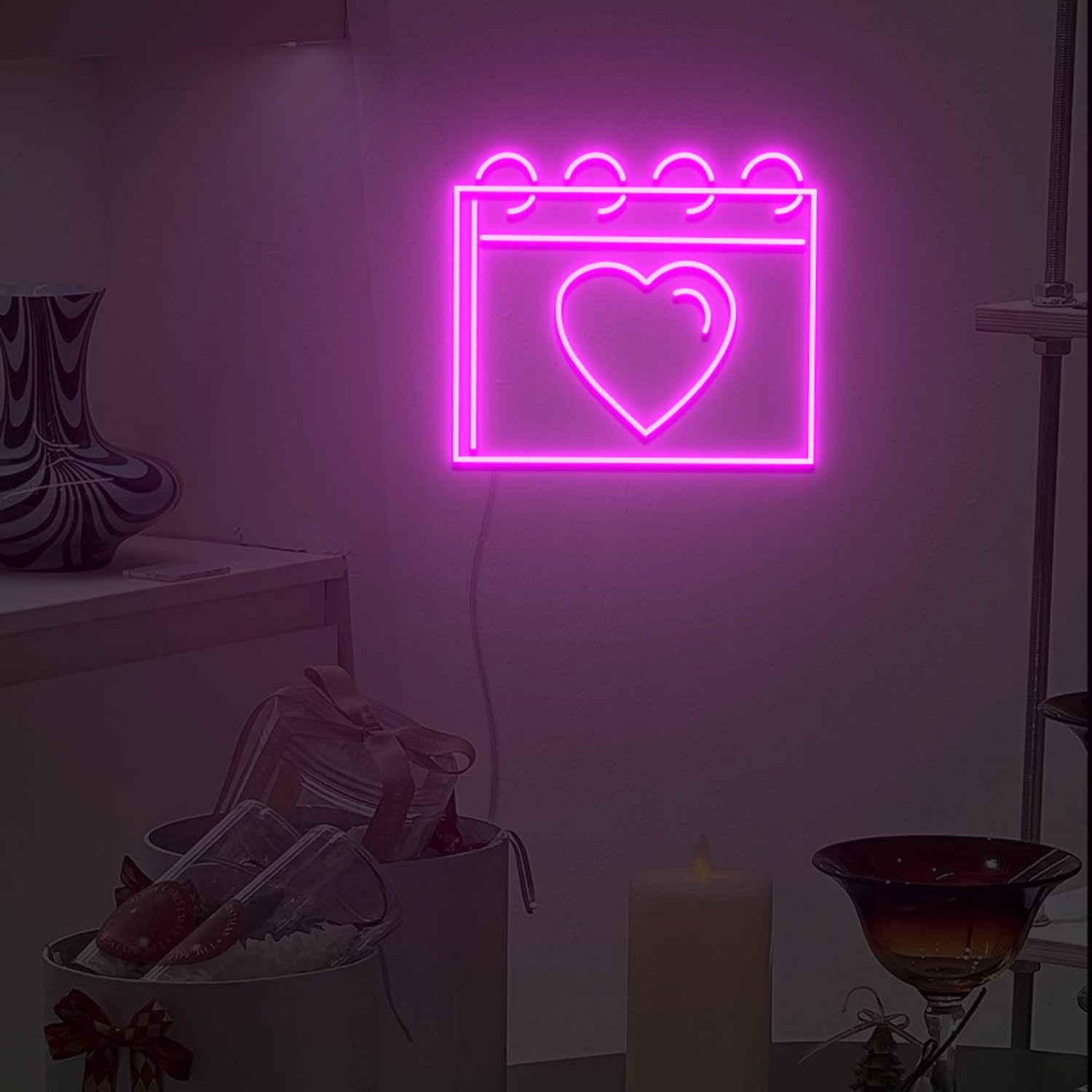 The Love Calendar Neon Sign For Wedding Bar Party Decoration | Shineneon